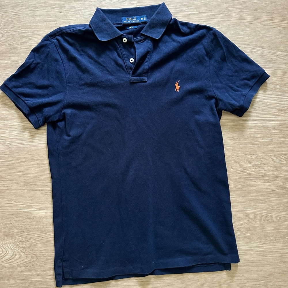 Ralph Lauren Men's Slim-Fit Polo T-Shirt Navy
